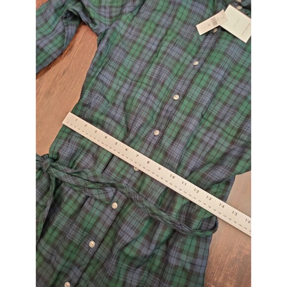 Banana Republic Women's Knee Length Long Sleeve Dresses Sz 14 Flannel Green - Picture 6 of 13